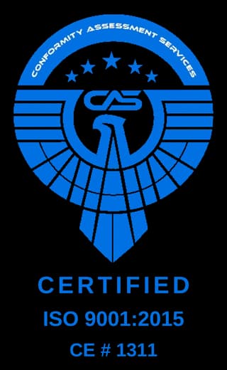 ISO 9001:2015 — Certified by CAS, Certificate C1QEGY1311